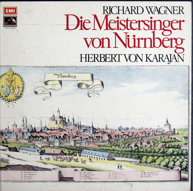 【オリジナル盤】　カラヤンのワーグナー/「ニュルンベルクのマイスタージンガー」全曲　英EMI　3807　LP レコード