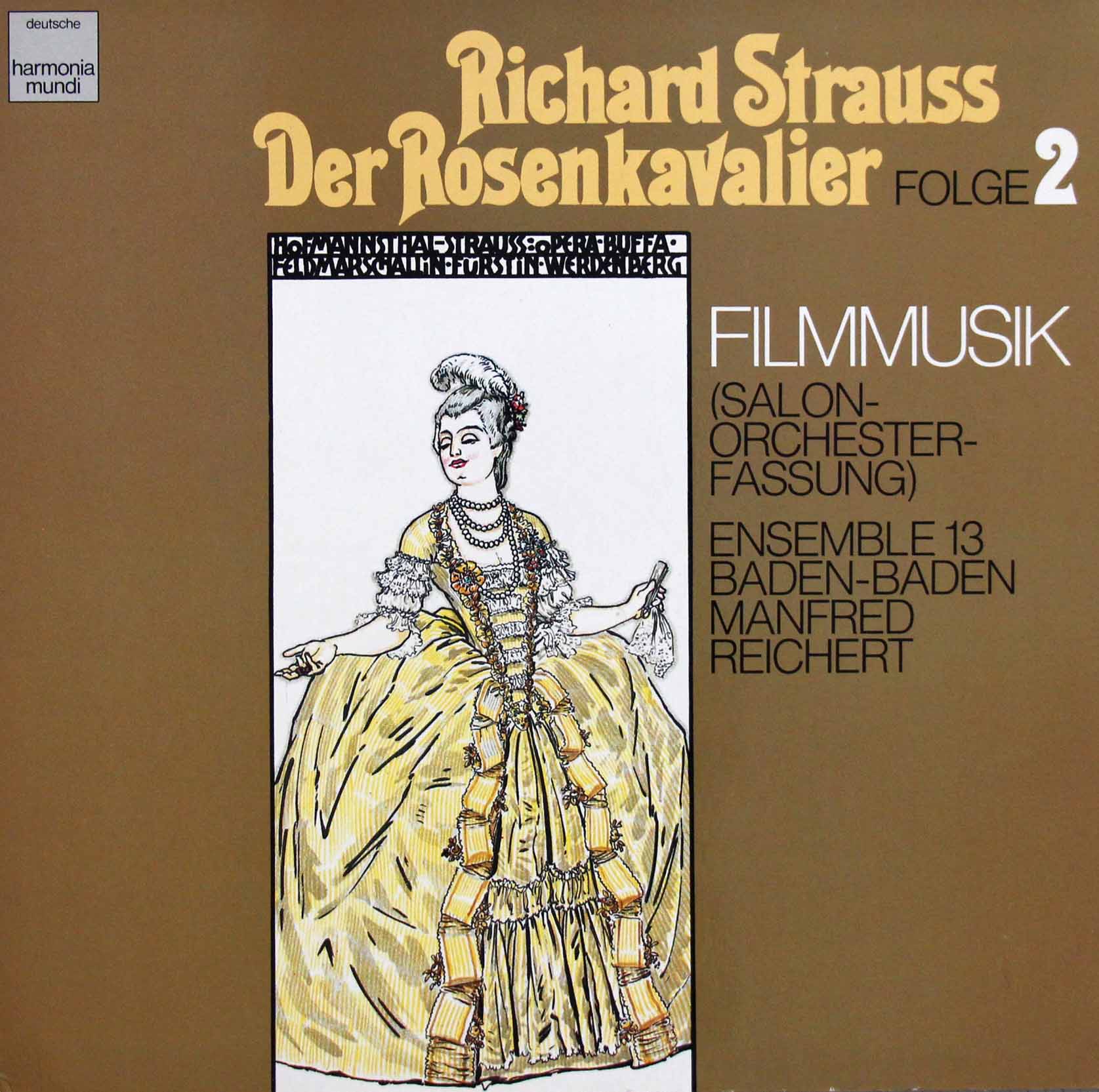R.シュトラウス/「ばらの騎士」 映画音楽（サロン管弦楽版）第2集　独harmonia mundi　3808　LP レコード