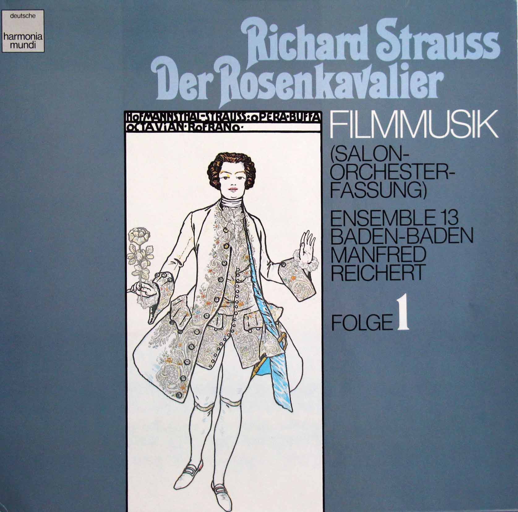 R.シュトラウス/「ばらの騎士」 映画音楽（サロン管弦楽版）第1集　独harmonia mundi　3808　LP レコード
