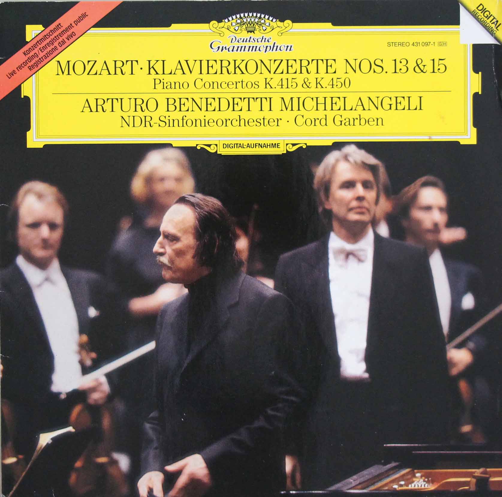 ミケランジェリのモーツァルト/ピアノ協奏曲第13&15番　蘭DGG　3808　LP レコード