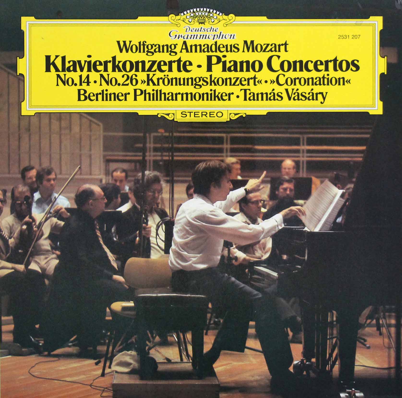 ヴァーシャリのモーツァルト/ピアノ協奏曲第14&26番　独DGG　3808　LP レコード