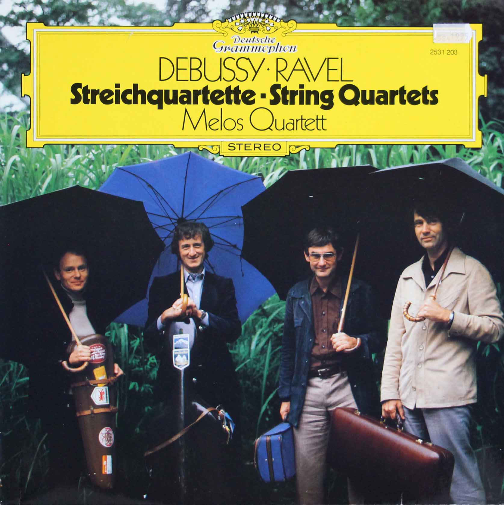 メロス四重奏団のドビュッシー、ラヴェル/弦楽四重奏曲　独DGG　3808　LP レコード
