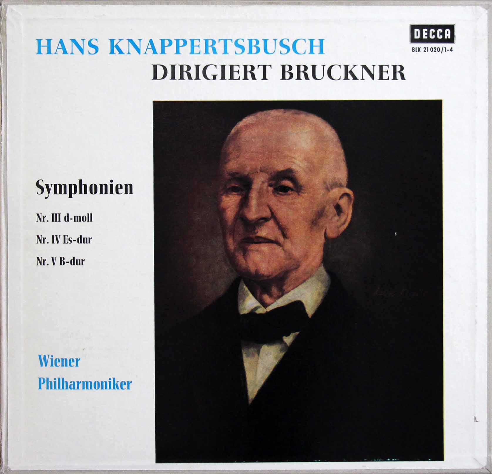 クナッパーツブッシュのブルックナー/交響曲第3～5番　独DECCA　3808　LP レコード