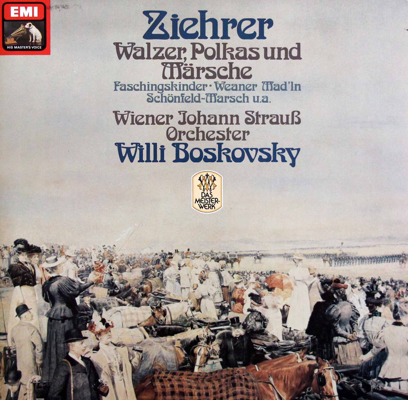 ボスコフスキーのツィーラー/ワルツ、ポルカ、行進曲集　独EMI　3808　LP レコード