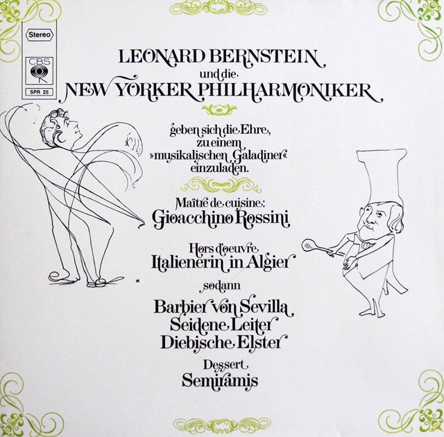 バーンスタインのロッシーニ/序曲集　独CBS　3808　LP レコード