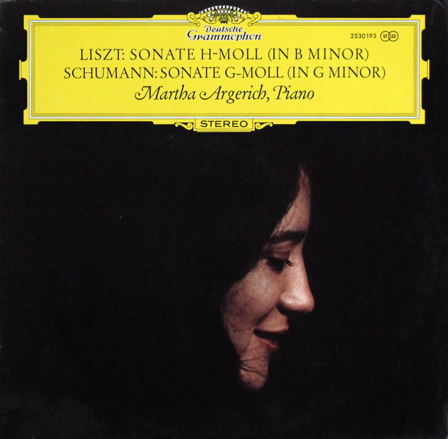 アルゲリッチのリスト、シューマン/ピアノソナタ　 独DGG　3809　LP レコード