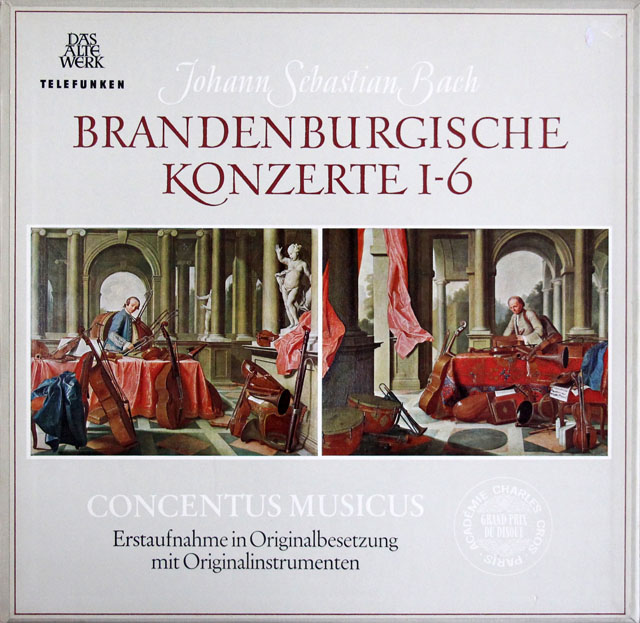 アーノンクールのバッハ/ブランデンブルク協奏曲全集 　独TELEFUNKEN　3809　LP レコード