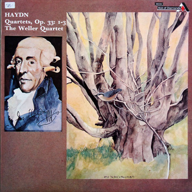 ウェラー四重奏団のハイドン/弦楽四重奏曲作品33（全6曲）　英DECCA(Ace of Diamonds)　3809　LP レコード