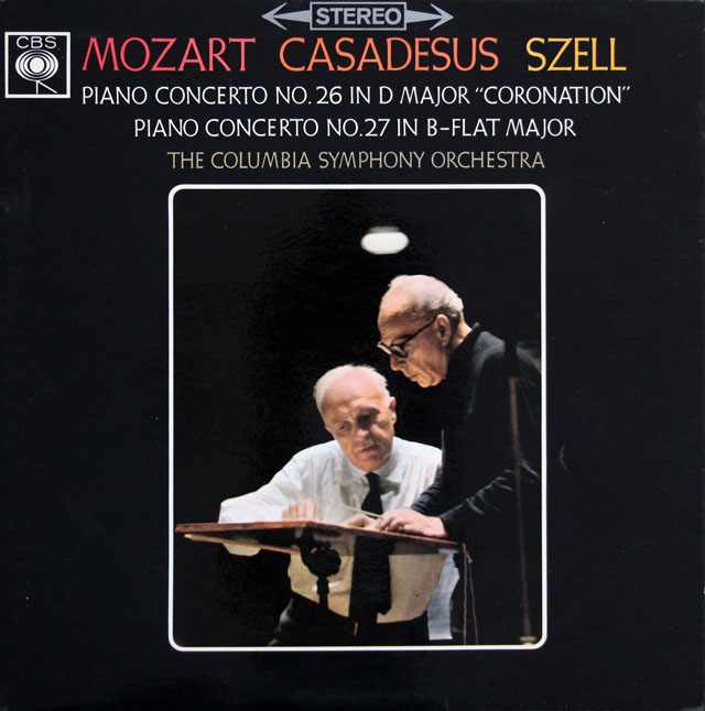 カサドシュ&セルのモーツァルト/ピアノ協奏曲第26「戴冠式」、27番　英CBS　3809　LP レコード