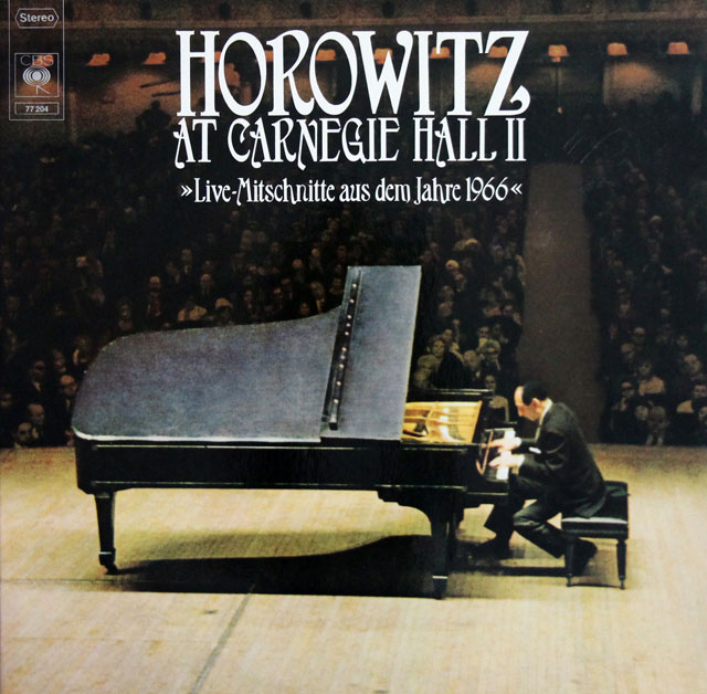 ホロヴィッツの「カーネギー・ホール・リサイタル1966」　独CBS　3809　LP レコード