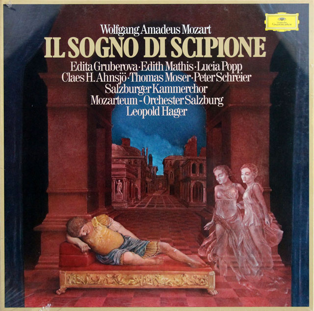【未開封】　グルベローヴァ、ポップ、シュライアー、ハーガーのモーツァルト/歌劇「シピオーネの夢」全曲　独DGG　3809　LP レコード