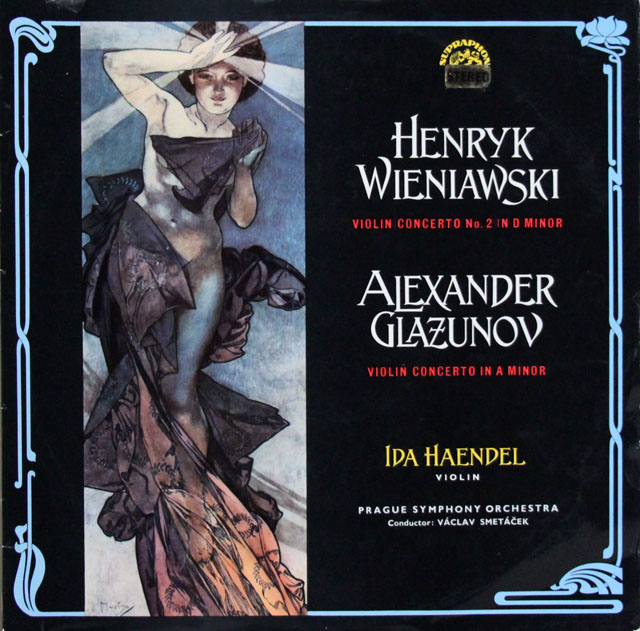 イダ・ヘンデルのヴィエニャフスキ&グラズノフ/ヴァイオリン協奏曲集　チェコSUPRAPHON　3810　LP レコード