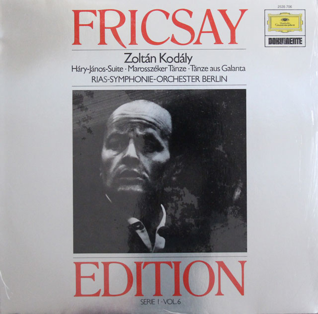 【未開封、モノラル】　フリッチャイのコダーイ/「ハーリ・ヤーノシュ」組曲 ほか　独DGG　3810　LP レコード