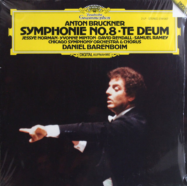 【未開封】　バレンボイムのブルックナー/交響曲 第8番ほか　独DGG　3810　LP レコード