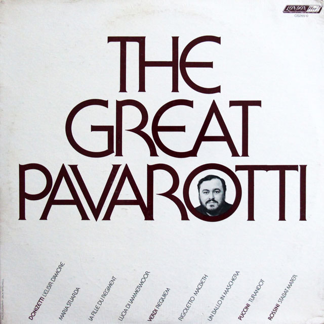 【未開封】　ザ・グレート・パヴァロッティ　英LONDON　3811　LP レコード