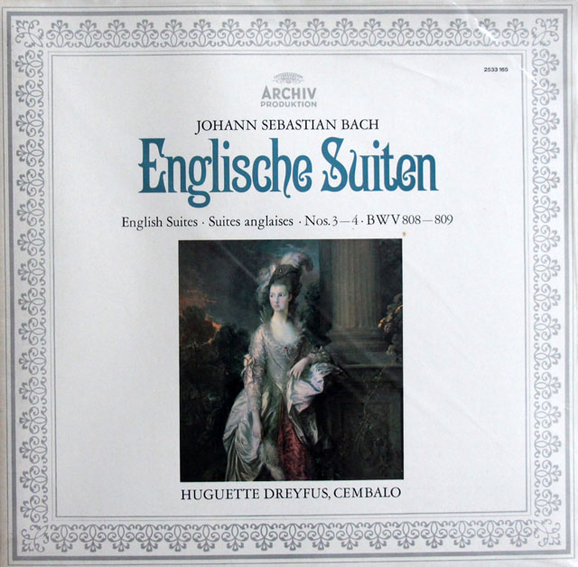 【未開封】　ドレフュス 音楽家のバッハ/イギリス組曲第3、4番　独ARCHIV　3811　LP レコード