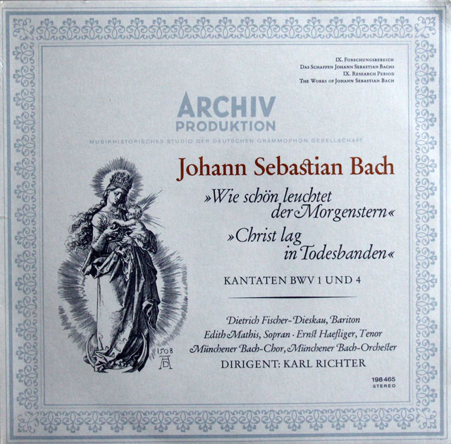 【未開封】　リヒター、フィッシャー=ディースカウ、マティス、リヒターのバッハ/  カンタータ「暁の星のいと美しきかな」ほか　独ARCHIV　3811　LP レコード