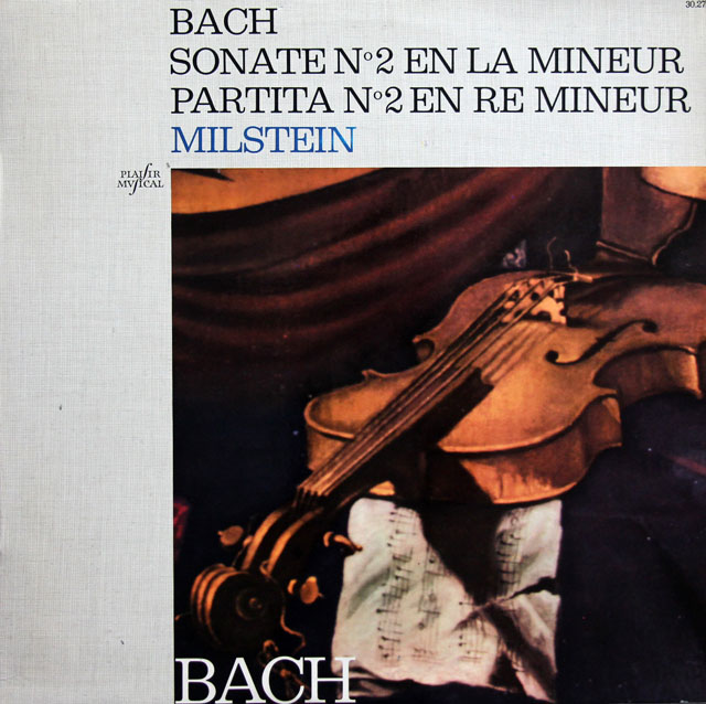 ミルシュタインのバッハ/無伴奏ヴァイオリンソナタ&パルティータ第2番（シャコンヌ）　仏Capitol　3812　LP レコード