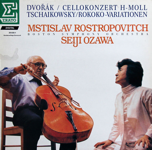 ロストロポーヴィチと小澤のドヴォルザーク/チェロ協奏曲ほか　独ERATO　3812　LP レコード