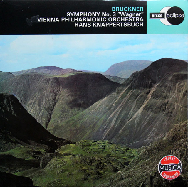 クナッパーツブッシュのブルックナー/交響曲第3番「ワーグナー」　英DECCA (eclipse)　3812　LP レコード