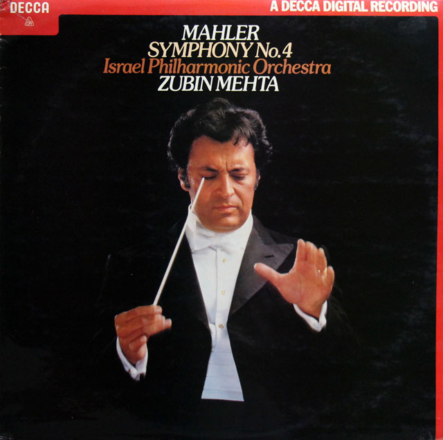 【オリジナル盤】　メータのマーラー/交響曲第4番　英DECCA　3812　LP レコード