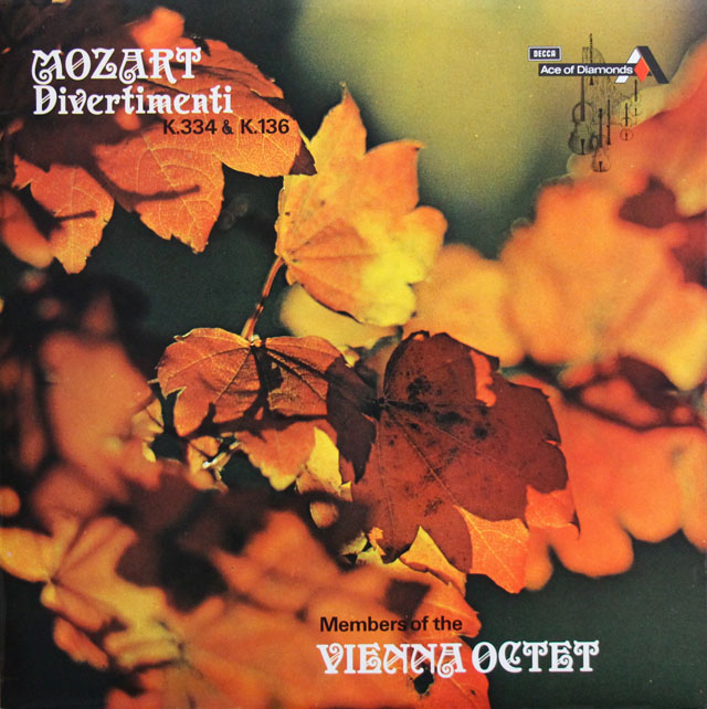 ウィーン・オクテット（八重奏団）のメンバーによるモーツァルト/ディヴェルティメント第17、1番　英DECCA　（Ace of Diamonds）　3812　LP レコード