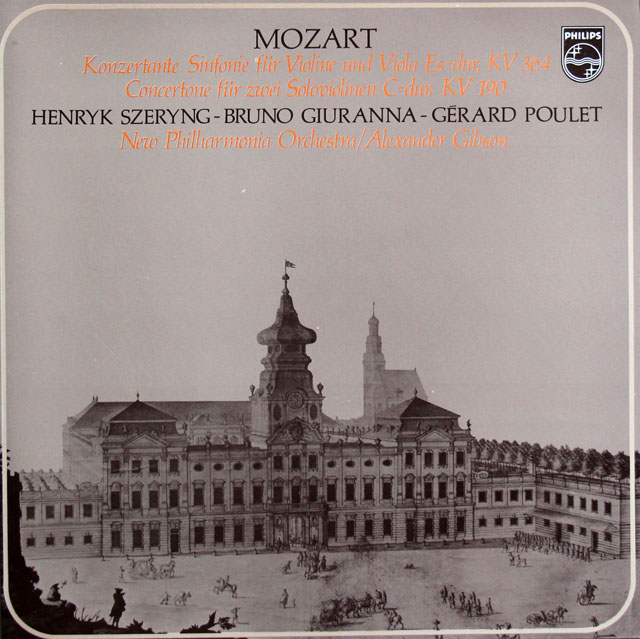 【サンプル盤】　シェリング、ジョランナ、ギブソンのモーツァルト/協奏交響曲変ホ長調 ほか　蘭PHILIPS　3812　LP レコード