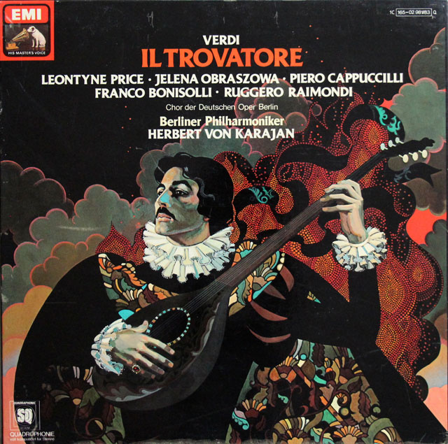カラヤンのヴェルディ/「イル・トロヴァトーレ」全曲　独EMI　3812　LP レコード