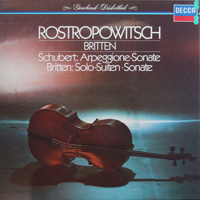 ロストロポーヴィチ、ブリテンのシューベルト/アルペジオーネ・ソナタほか　独DECCA　3813　LP レコード