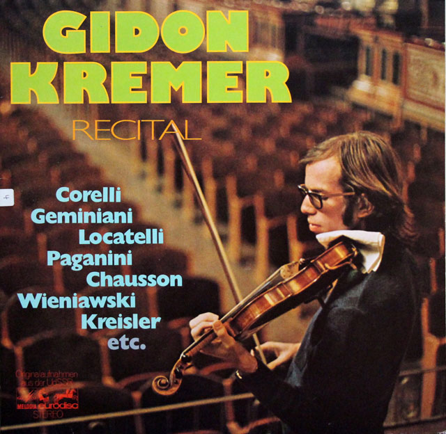 クレーメルの「ヴァイオリン・リサイタル」　（コレッリ、パガニーニ、クライスラー　ほか）　独eurodisc　3813　LP レコード