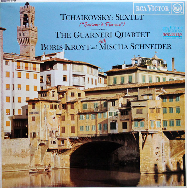 【テストプレス】ガルネリ四重奏団、クロイト、シュナイダーのチャイコフスキー/弦楽六重奏曲「フィレンツェの想い出」　英RCA　3813　LP レコード