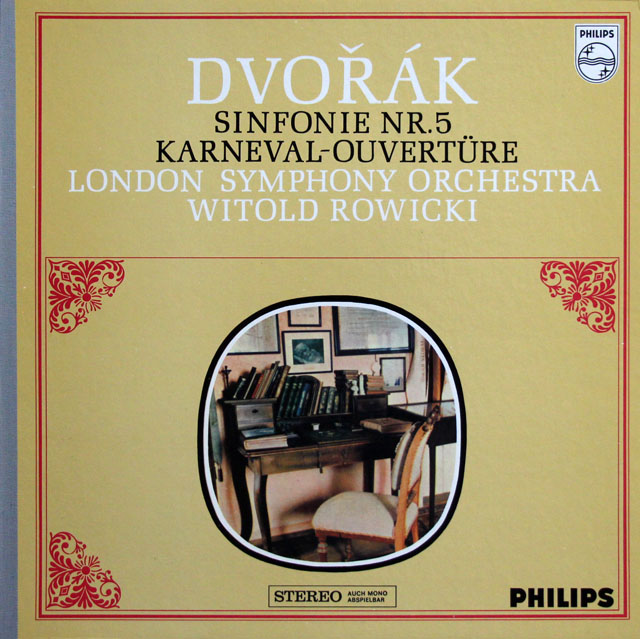 ロヴィツキのドヴォルザーク/交響曲第5番&「謝肉祭」序曲　蘭PHILIPS  3813　LP レコード