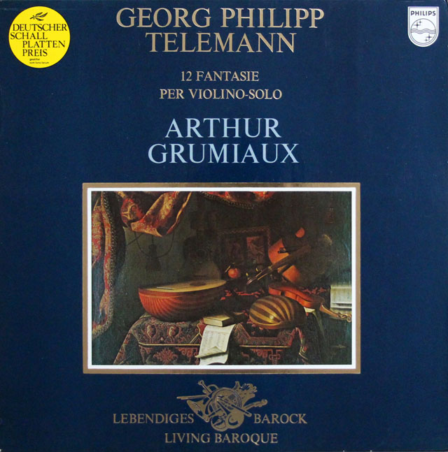 グリュミオーのテレマン/12の幻想曲　蘭PHILIPS　3813　LP レコード