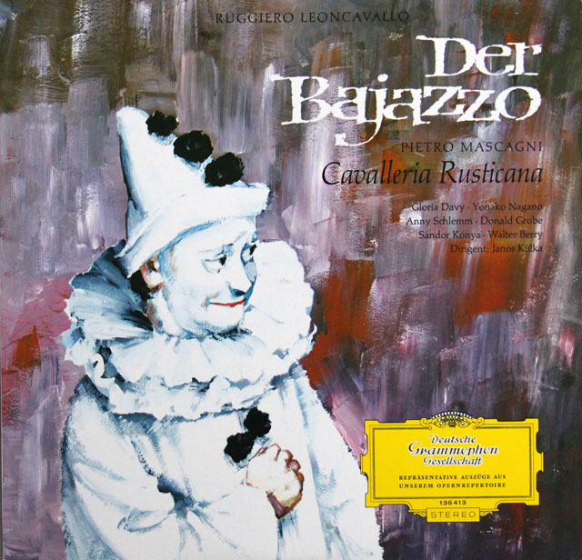 クルカの歌劇「カヴァレリア・ルスティカーナ」、「道化師」抜粋　独DGG　3813　LP レコード
