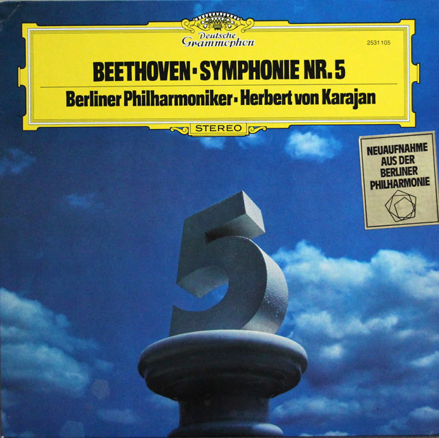 カラヤンのベートーヴェン/交響曲第5番「運命」　独DGG　3813　LP レコード