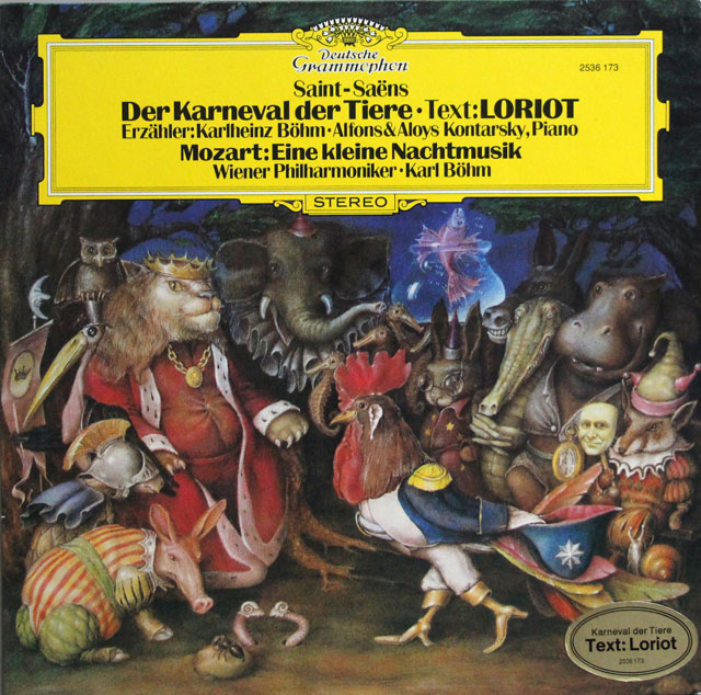 ベームのサン=サーンス/動物の謝肉祭ほか　独DGG　3813　LP レコード