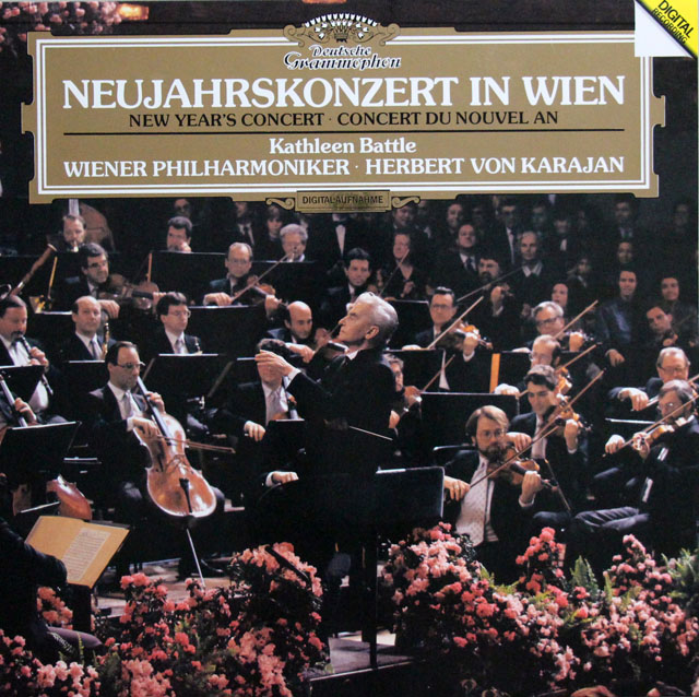 カラヤンのニューイヤーコンサート1987　独DGG　3813　LP レコード