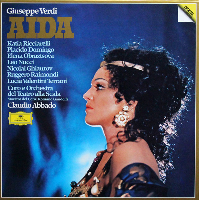 アバドのヴェルディ/「アイーダ」全曲　独DGG　3813　LP レコード