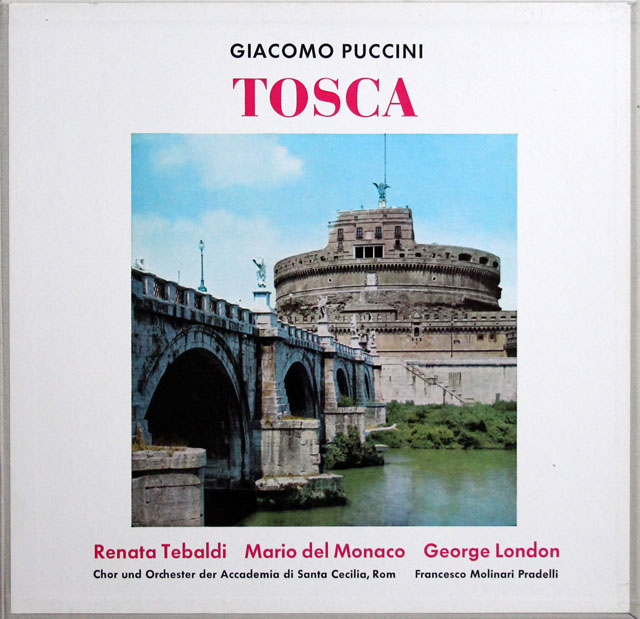 デル・モナコ、テバルディのプッチーニ/「トスカ」　独DECCA　3813　LP レコード