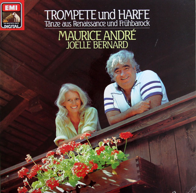 アンドレ、ベルナルドのトランペットとハープのための作品集　独EMI 　3814　LP レコード
