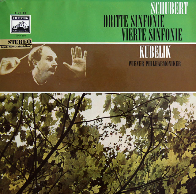 【独最初期盤】クーベリックのシューベルト/交響曲第3番、第4番「悲劇的」　独EMI　3814　LP レコード