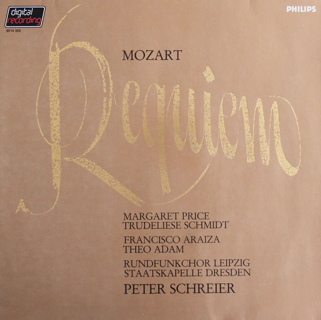 【内袋未開封】　シュライアーのモーツァルト/レクイエム　蘭PHILIPS　3814　LP レコード