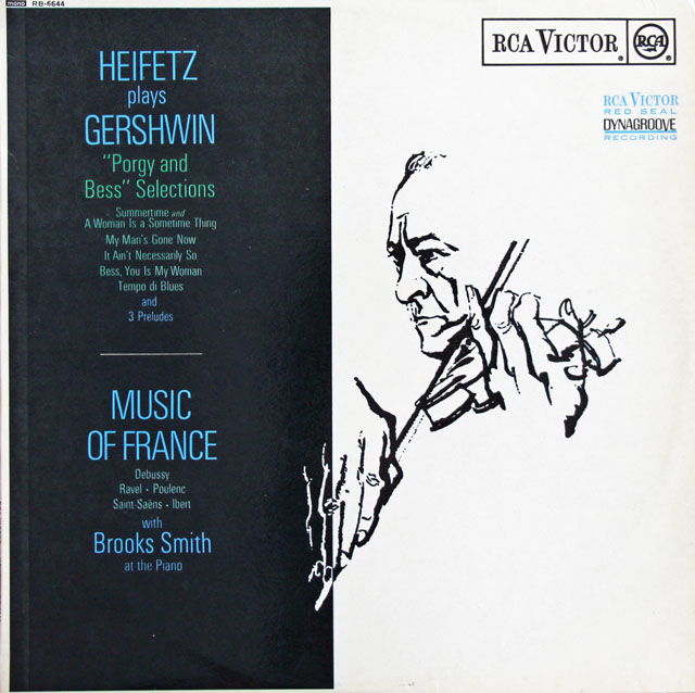 ハイフェッツのガーシュウィン、フランス音楽名演集　英RCA　3814　LP レコード