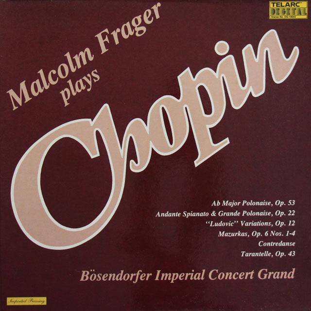 マルコム・フレージャー・プレイズ・ショパン　独TELARC　3814　LP レコード