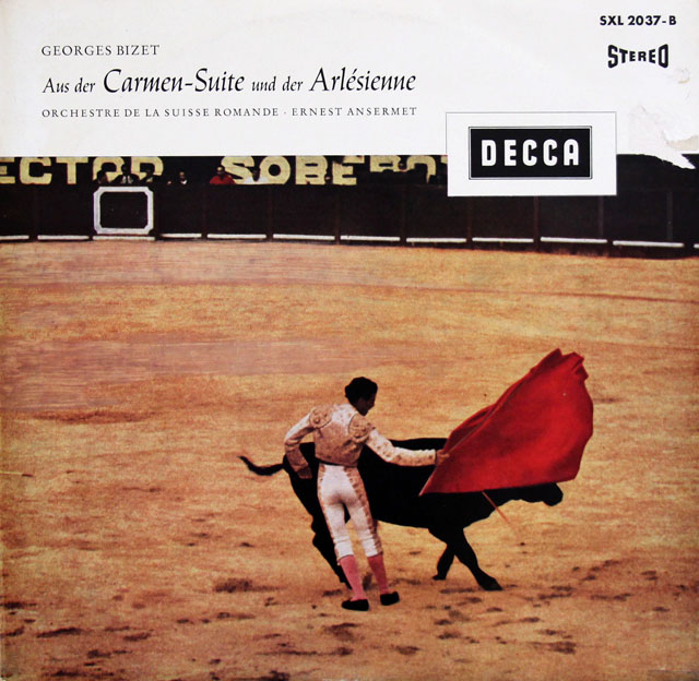 アンセルメのビゼー/「カルメン」、「アルルの女」組曲　独DECCA　3815　LP レコード