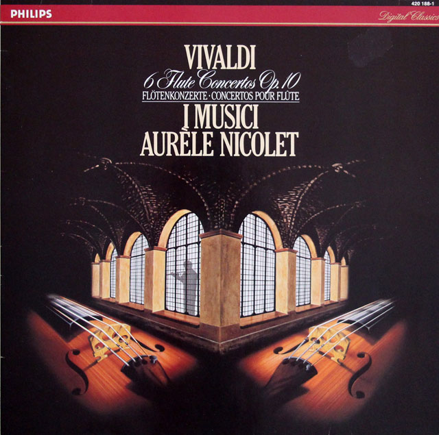 ニコレ、イ・ムジチのヴィヴァルディ/フルート協奏曲 作品10（全6曲）　蘭PHILIPS　3818　LP レコード