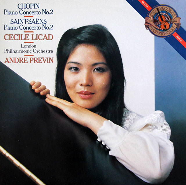 リカド、プレヴィンのショパン、サン＝サーンス/ピアノ協奏曲集　蘭CBS　3819　LP レコード