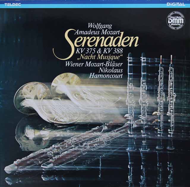 アーノンクールのモーツァルト/セレナーデ第11、12番　独TELDEC　3524　LP レコード