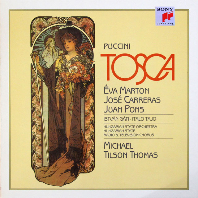 マルトン、カレーラス、ティルソン・トーマスのプッチーニ/「トスカ」全曲　独Sony Classical　3824　LP レコード