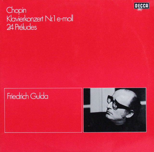 グルダのショパン/ピアノ協奏曲第1番、24の前奏曲　独DECCA　3828　LP レコード